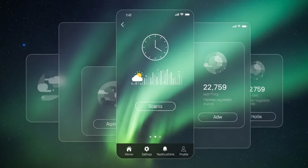 Aurora Backgrounds In App Design