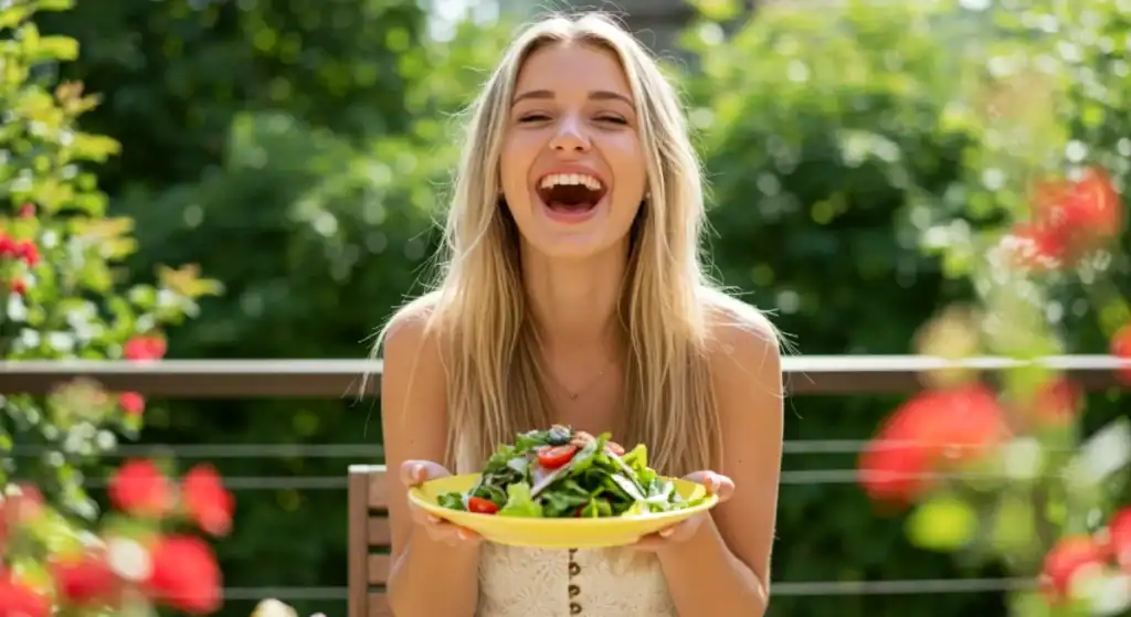 Bad Stock Photo Laughing At Salad