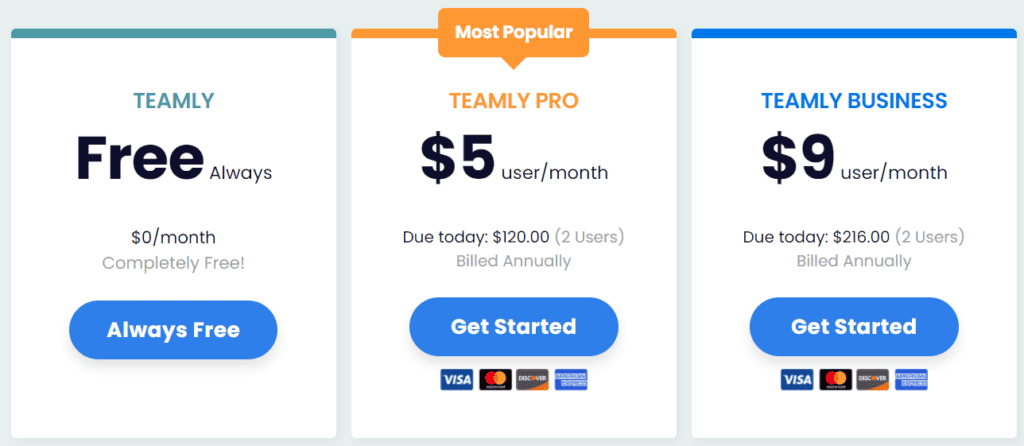 Teamly Pricing Plans