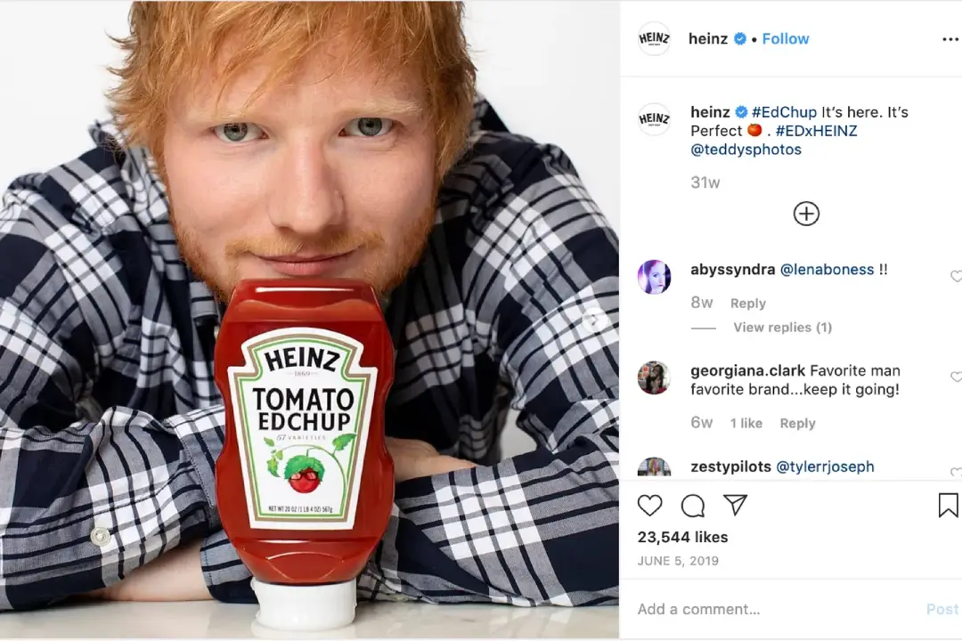 Example Of A Celebrity Endorsement Ed Sheeran