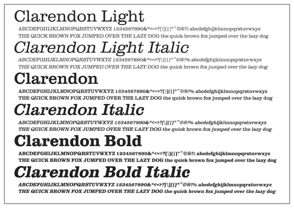 Clarendon Font For Logo Design