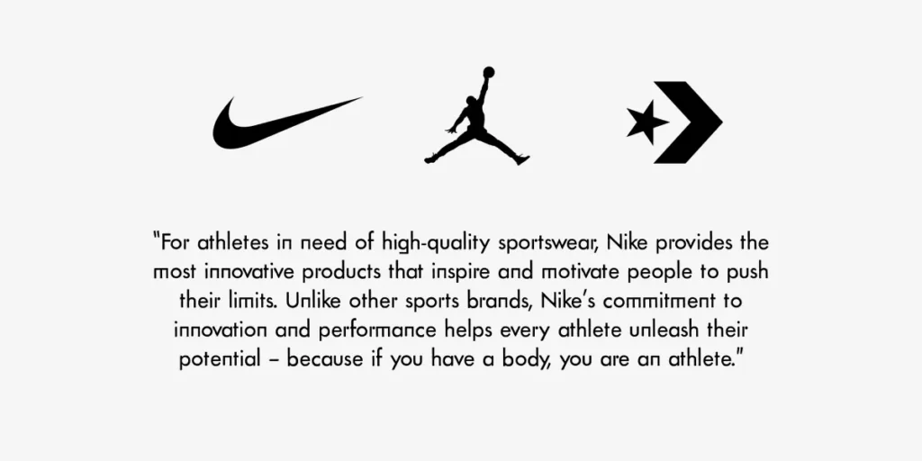 Nike Brand Positioning Statement Example