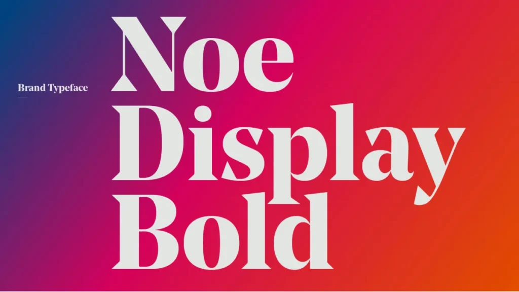 Noe Display Font For Logos