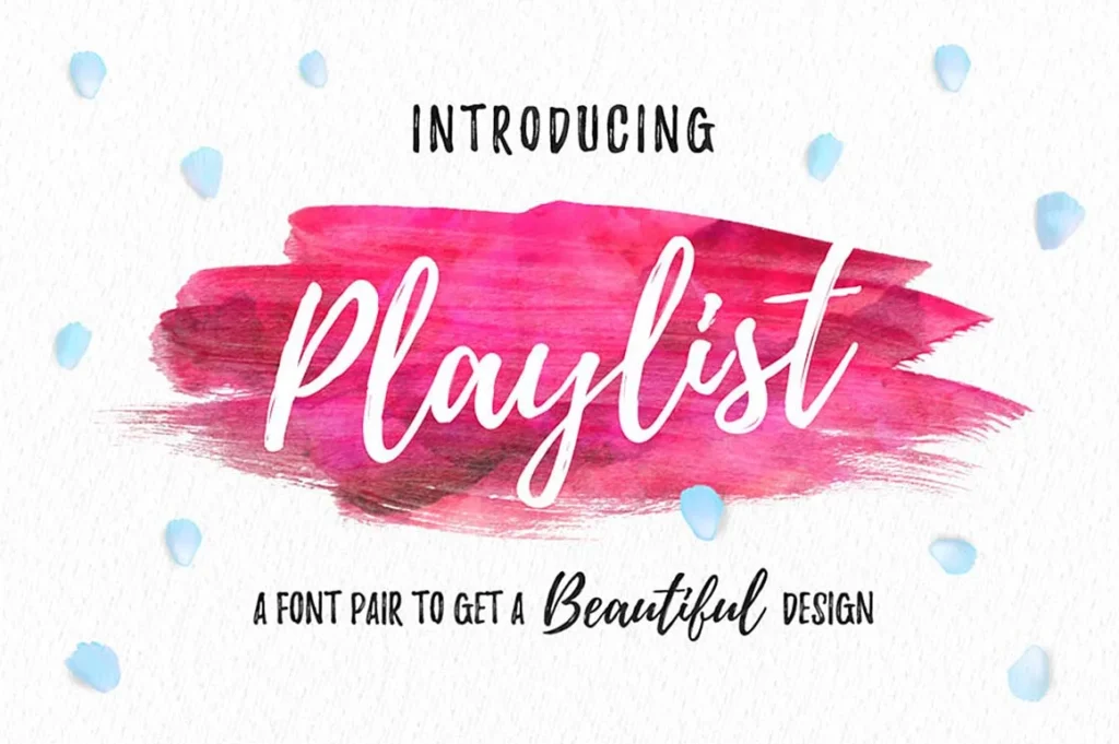 Playlist Canva Script Font