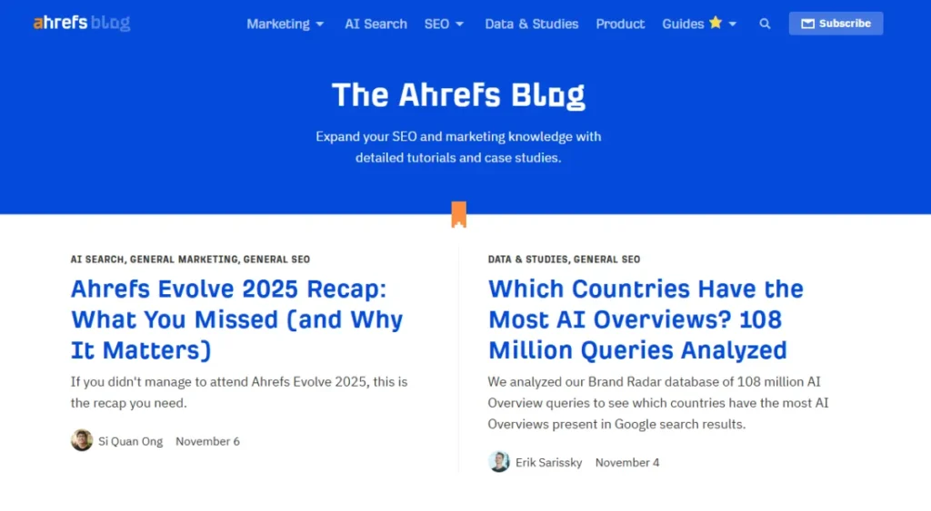 Ahrefs Blog Get Better At Seo &Amp; Marketing