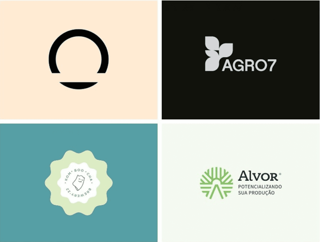 Example Logos With Simple Round And Square Shapes All Clear Concise And Beautiful