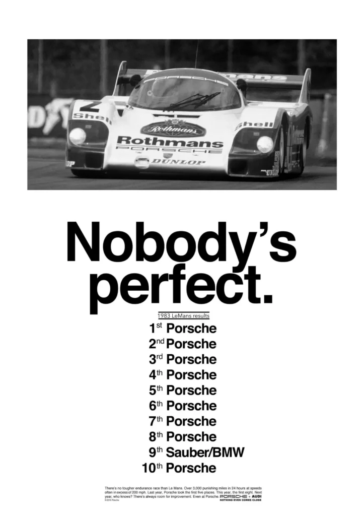 Best Print Ads Porsche Nobodys Perfect Print Ad