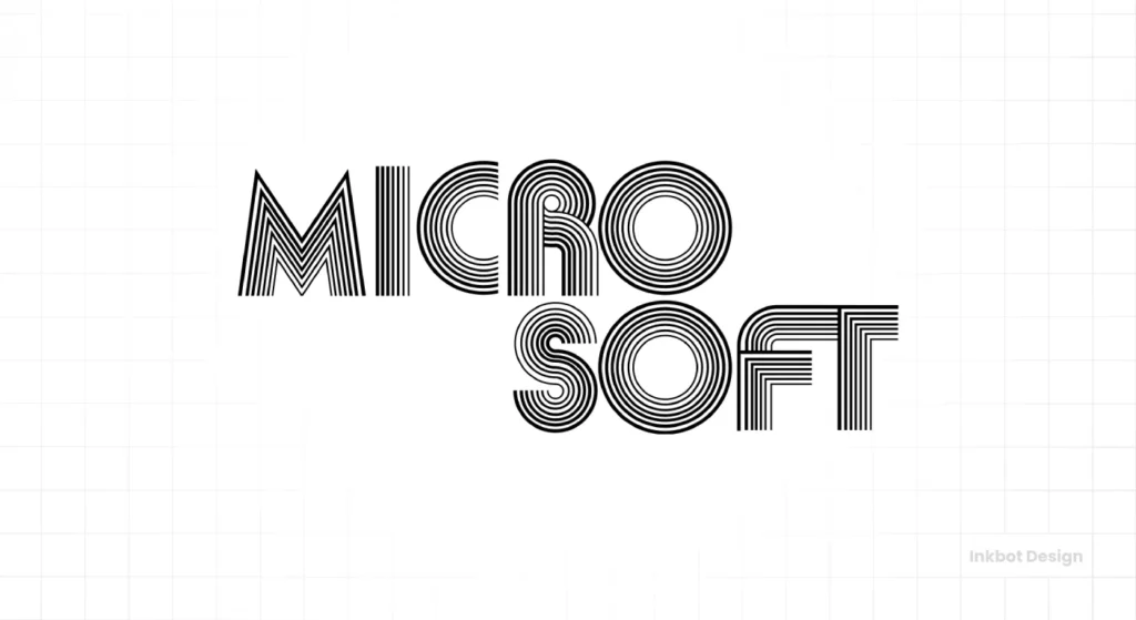 First Microsoft Logo Design 1975