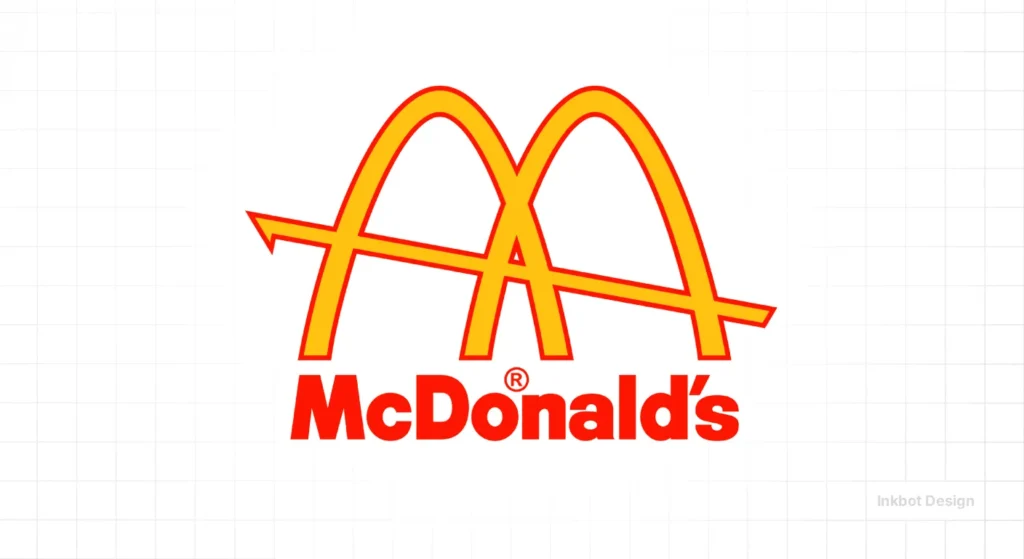 Mcdonald's Logo: Two Golden Arches Form An M With A Red Mcdonald's Wordmark Below.