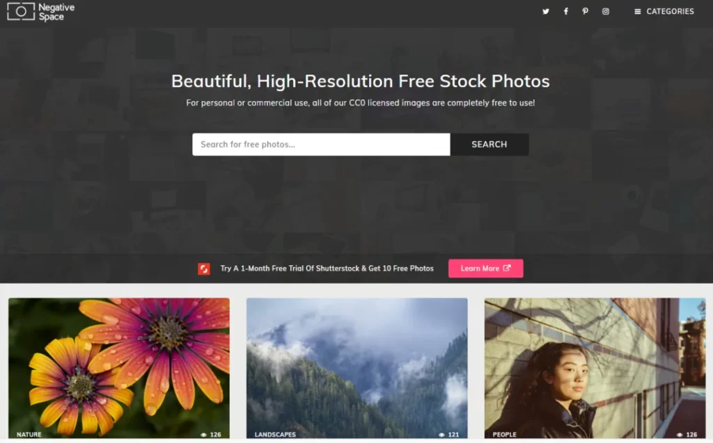 Negative Space Stock Photos Site