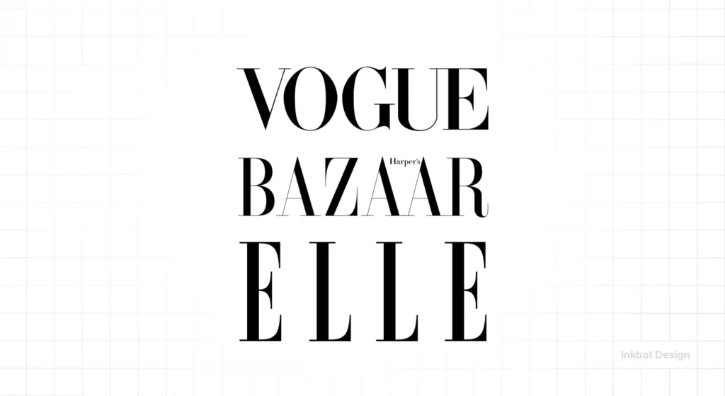 Vogue Harpers Bazaar Elle Logo Design - Logo Design