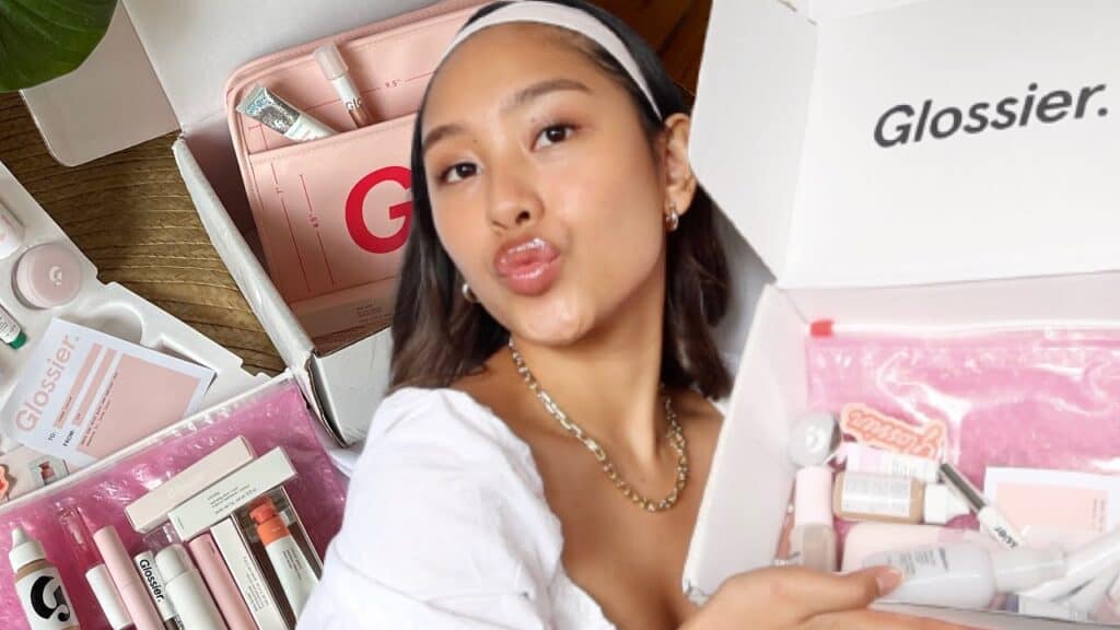 Video Thumbnail: Full Face Glossier Haul + Unboxing, First Impression And Review