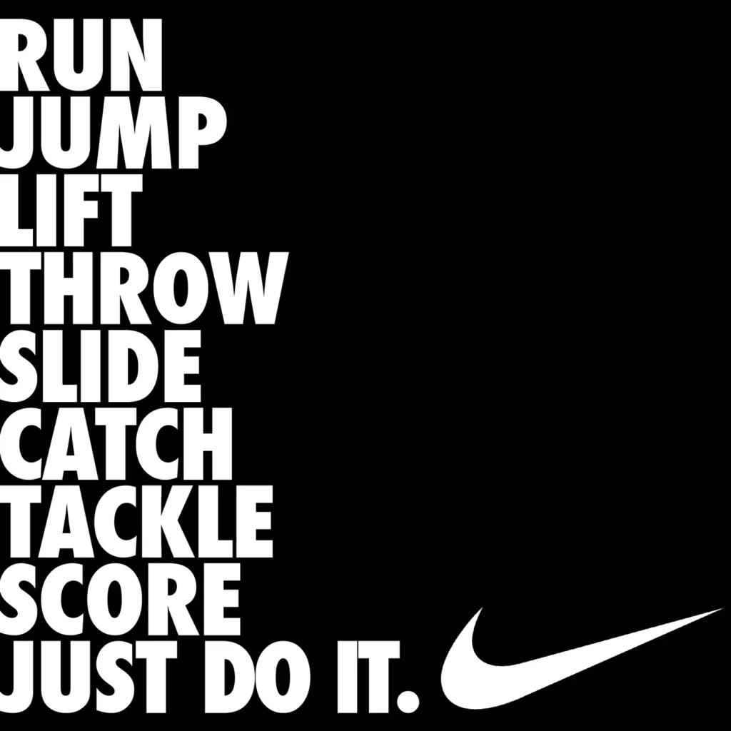 Typography In Advertising Example Nike