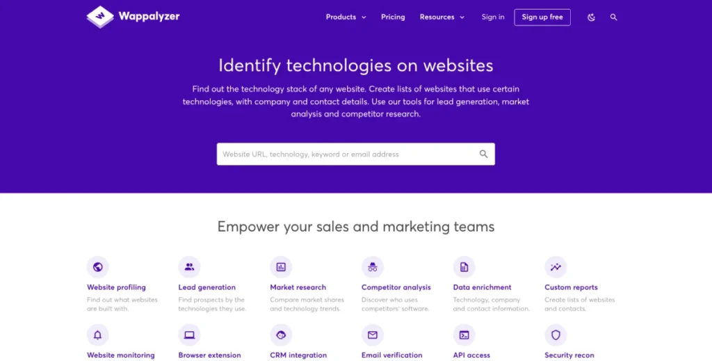 Wappalyzer Competitor Analysis Tool - Brand Strategy &Amp; Positioning