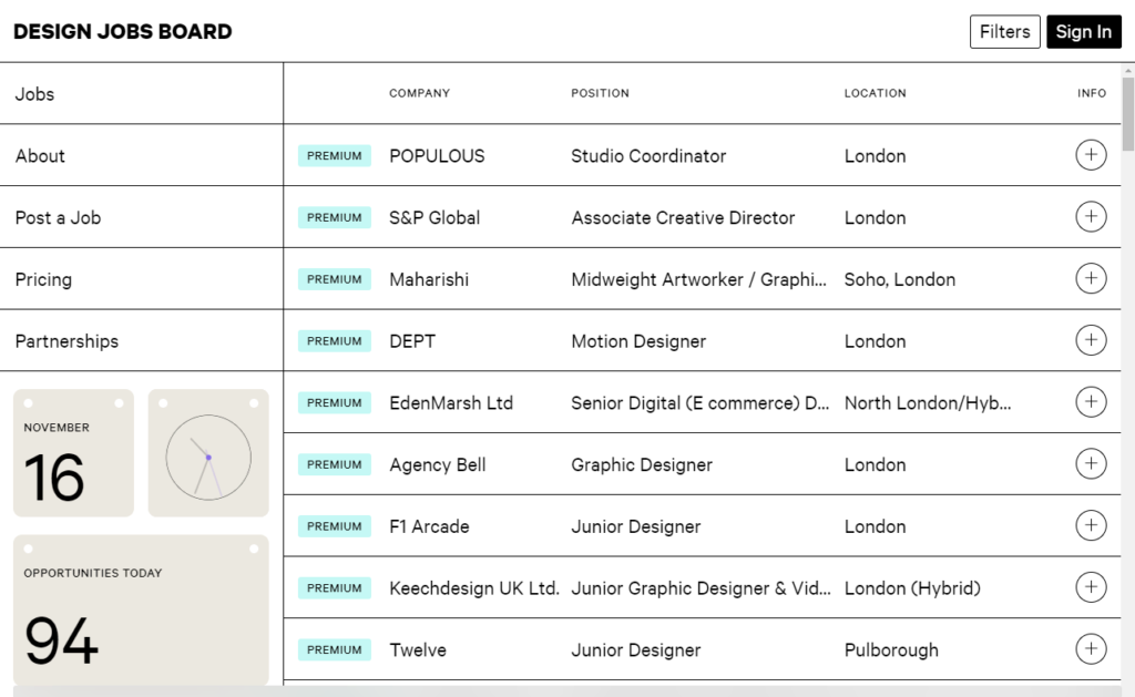 Design Jobs Board