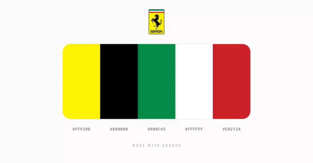 Ferrari Logo Colours