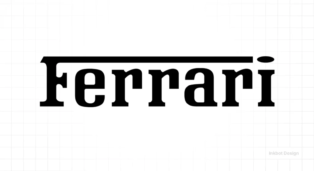 Ferrari Logotype Font 1 - Logo Design