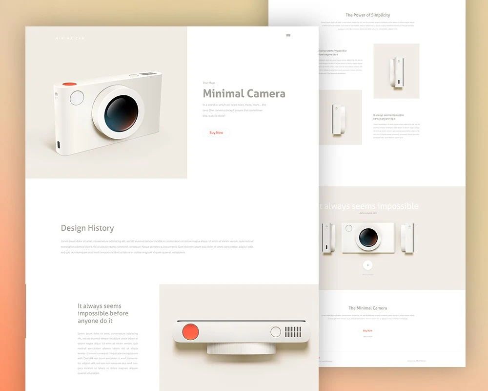 Minimal Landing Page Example - Web &Amp; Product Design