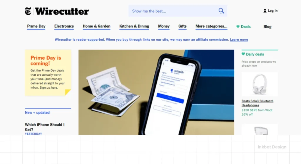 Wirecutter Affiliate Marketing Example - Design Tools &Amp; Tech