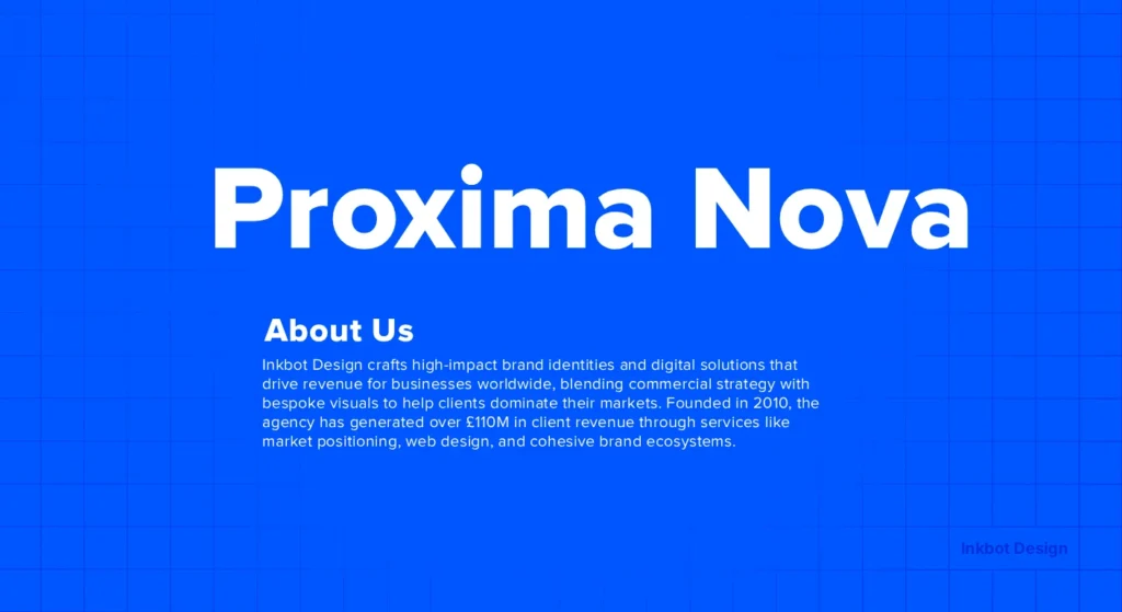 Proxima Nova Professional Font - Colour &Amp; Typography