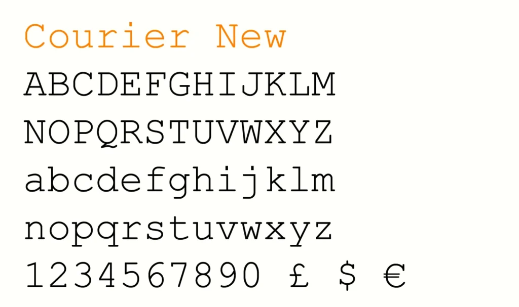 Courier New Font