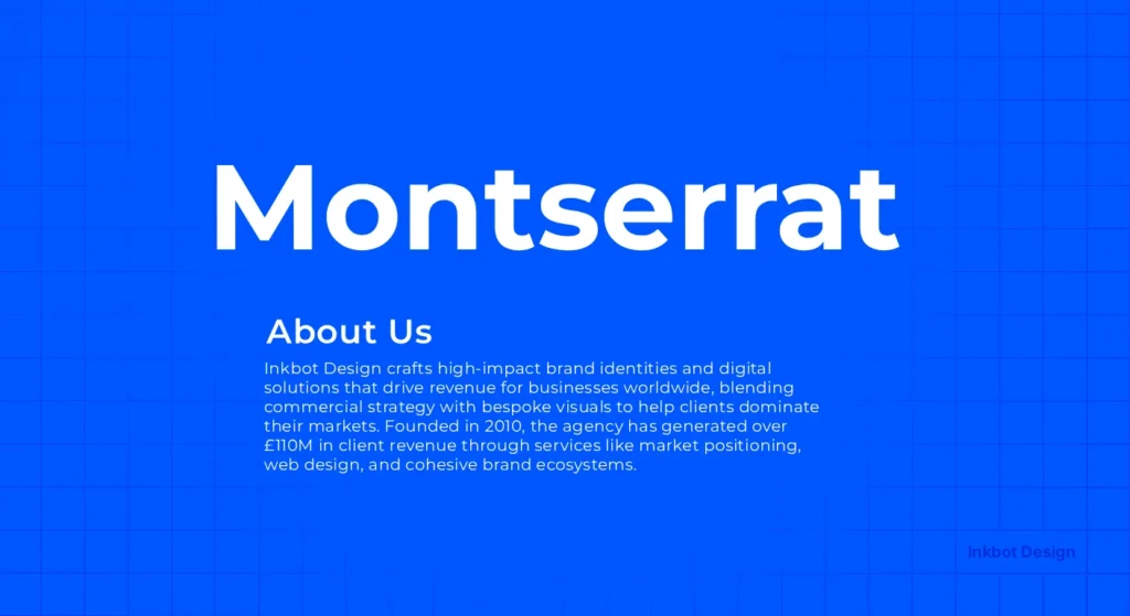 Montserrat Font - Colour &Amp; Typography