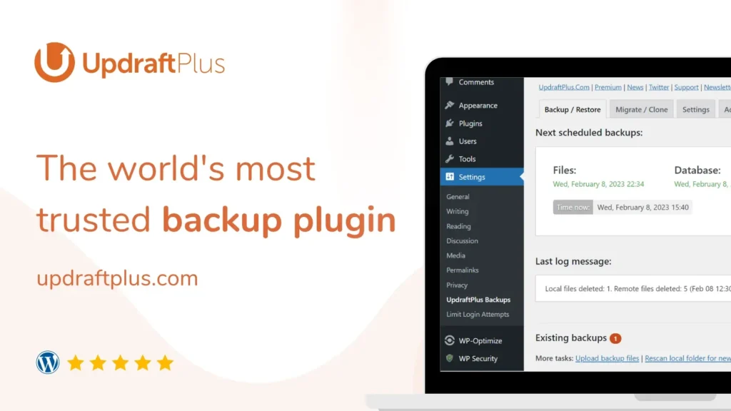 Wordpress Backup Plugin Updraftplus - Web &Amp; Product Design