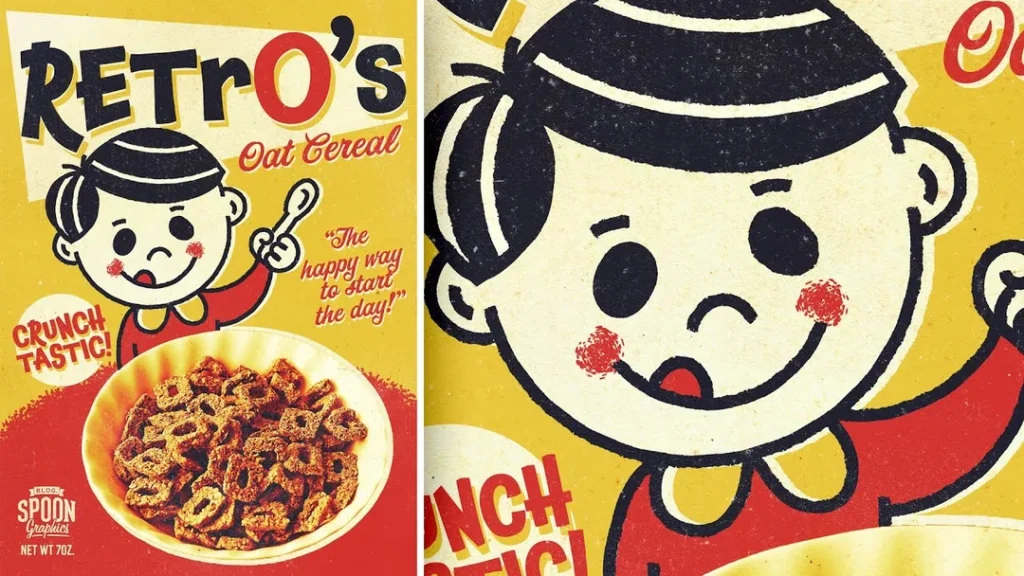 Retro Packaging Design Example Cereal