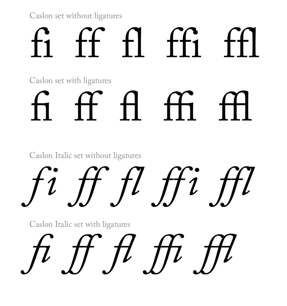 Examples Of Font Ligatures