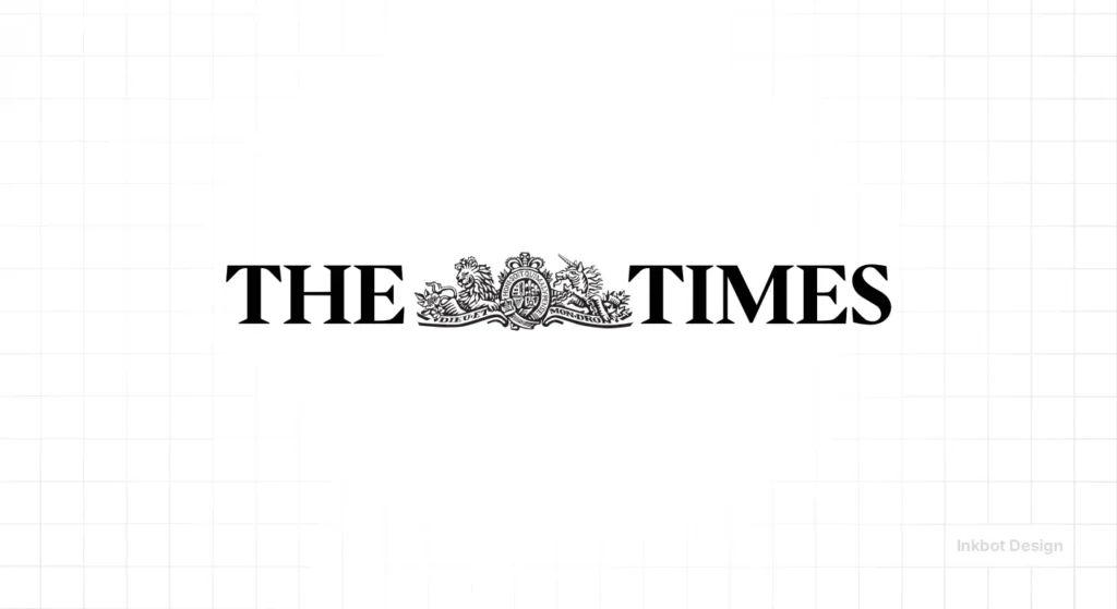 The Times Newspaper Logo Featuring An Ornate Crest Between The Words The And Times.