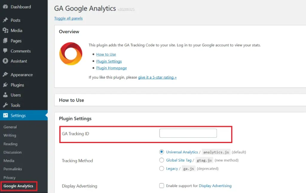 Ga Google Analytics Add To Wordpress