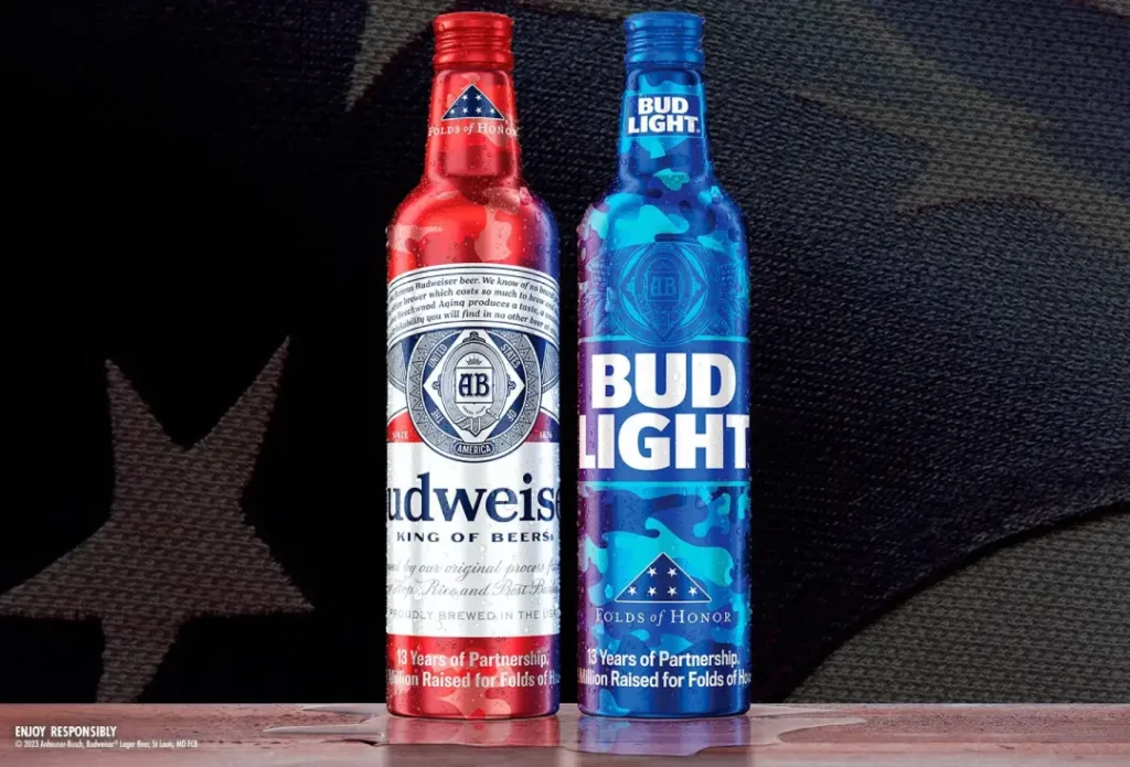 Budweiser And Bud Light Bottles