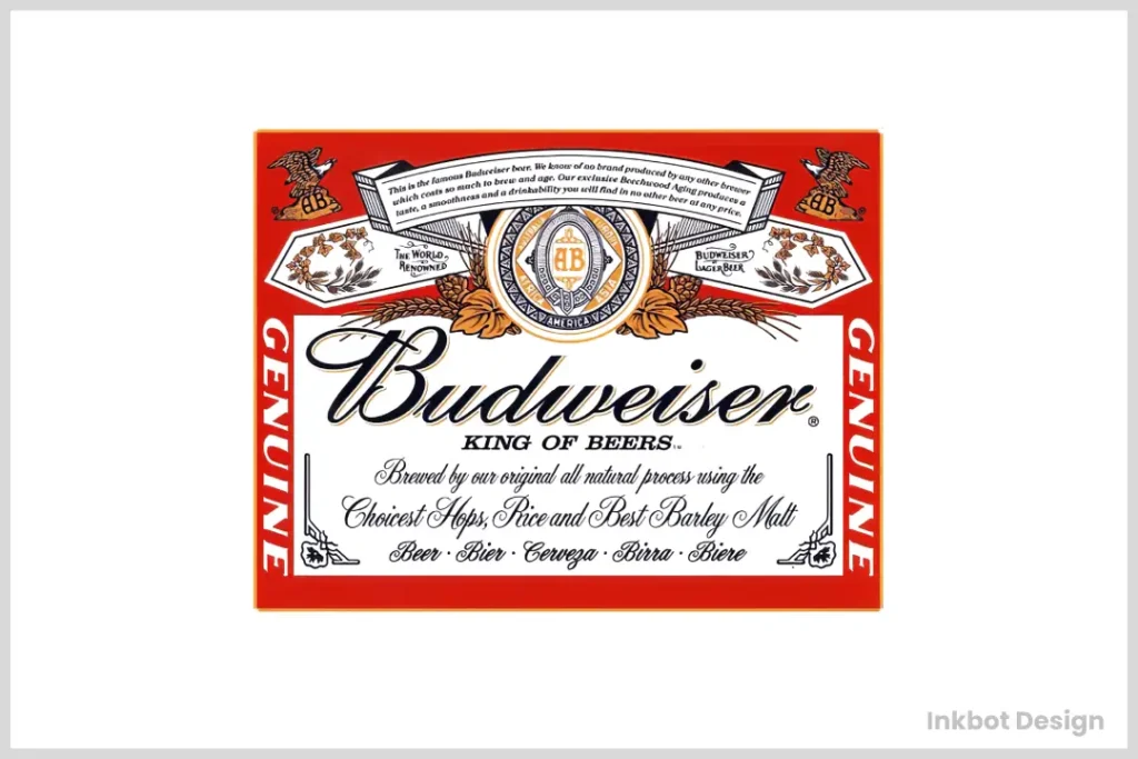 Old Budweiser Logo Design 1910