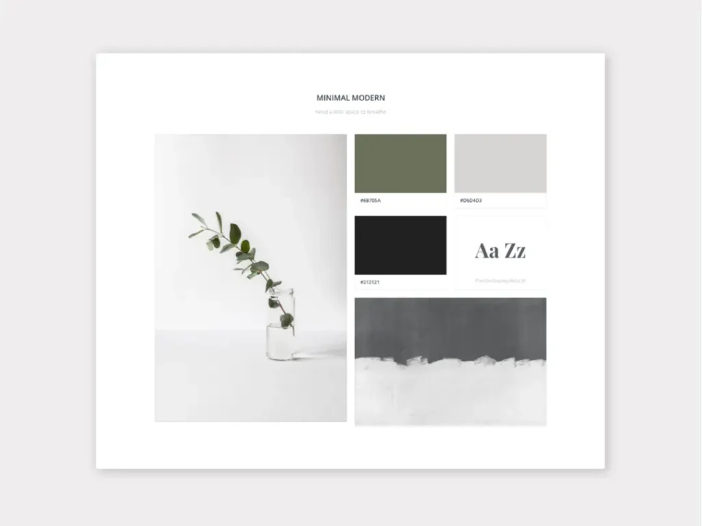 Minimal Mood Board Design Example