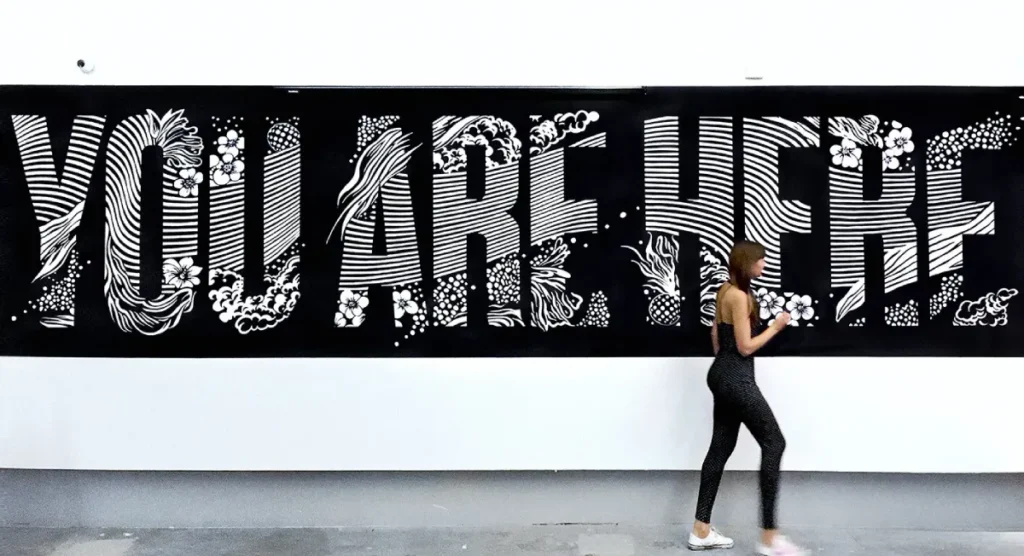 You Are Here Typography Art Gemma Obrien - Colour &Amp; Typography