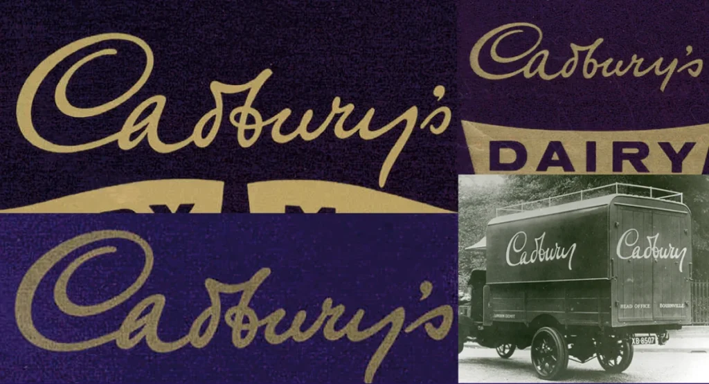 Original Vintage Cadbury Logos