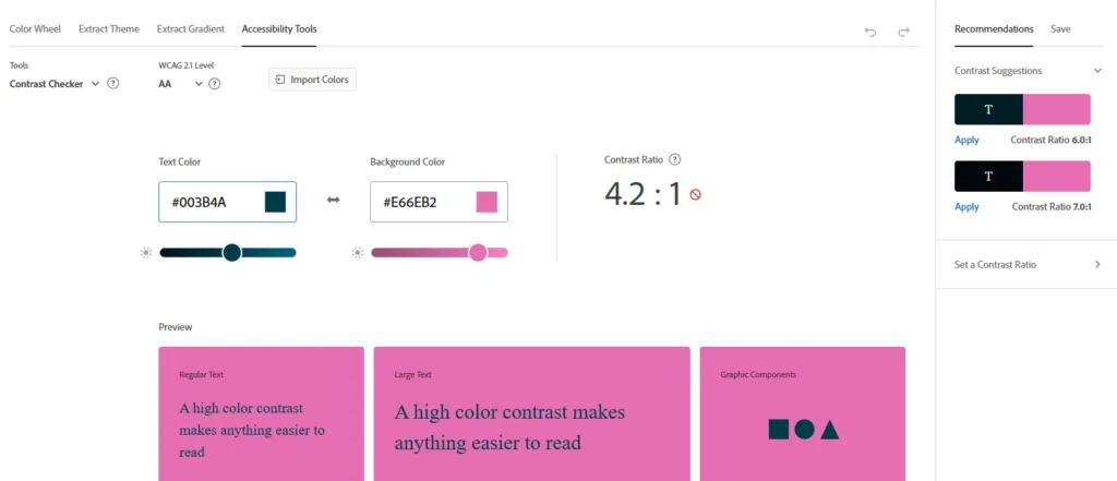 Color Contrast Checker Analyzer Tool Adobe Color - Modern Graphic Design