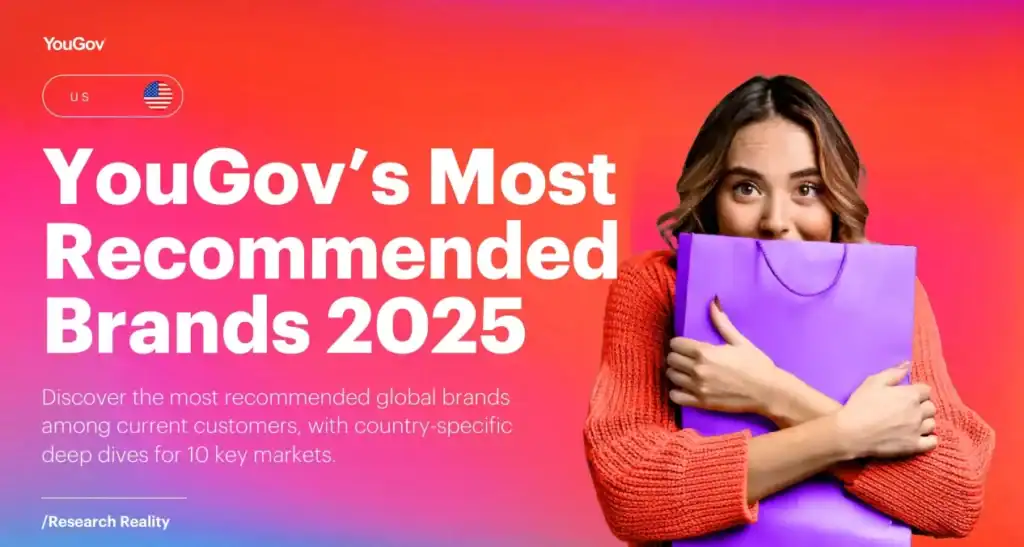 Yougov’s Most Recommended Brands 2025