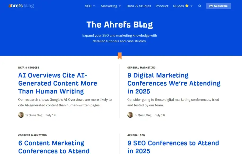 Ahrefs Blog Marketing