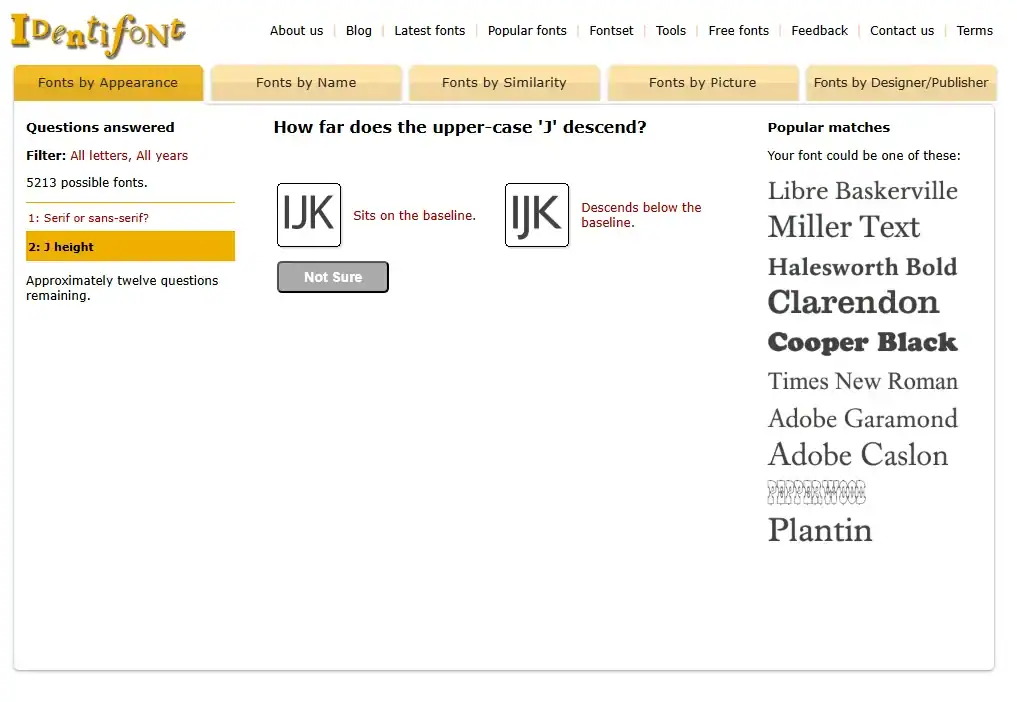 Identifont Font Tool