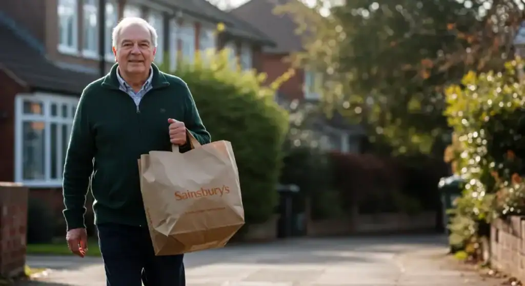 Sainsburys Example Man With Bag
