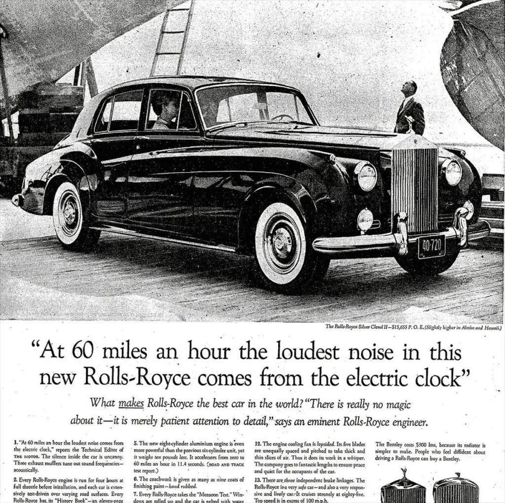 Rolls Royce At 60 Miles An Hour (1958) Advert