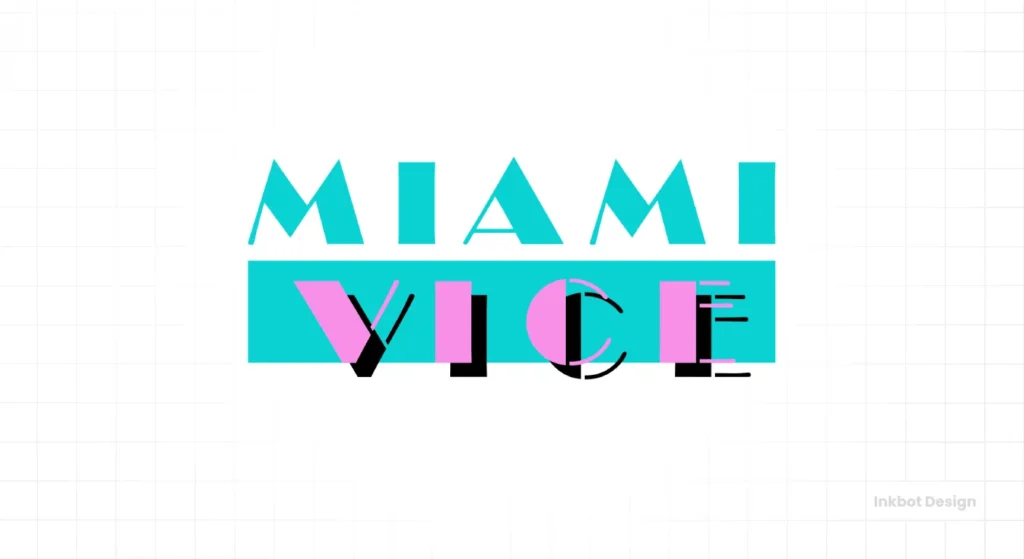 Miami Vice Logo Design 1980S