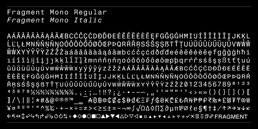 Fragment Mono Top 10 Fonts 2026 - Colour &Amp; Typography