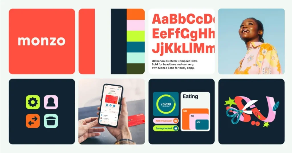 Brand Colour Trends Monzo Brand Colour Palette