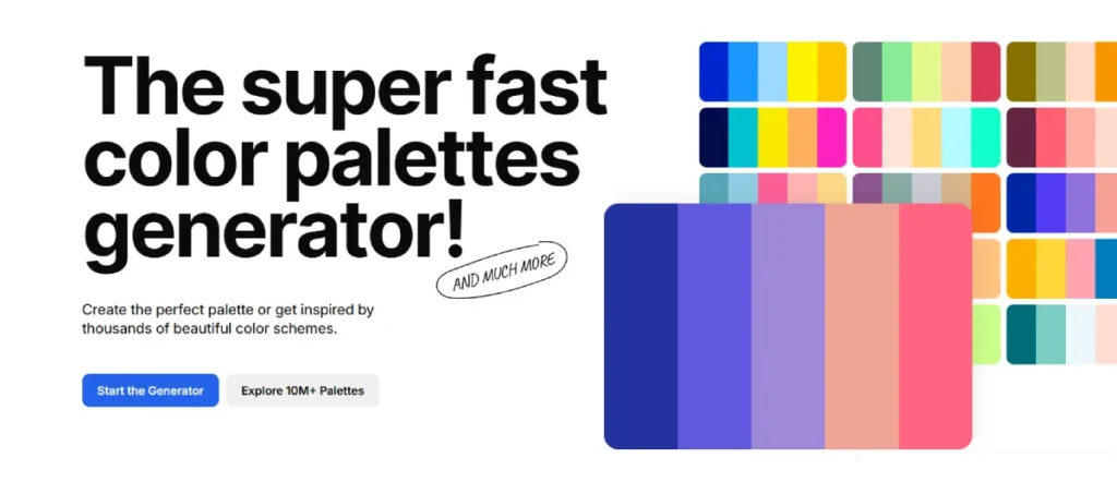 Colour Palette Generators Coolors The Super Fast Color Palettes Generator