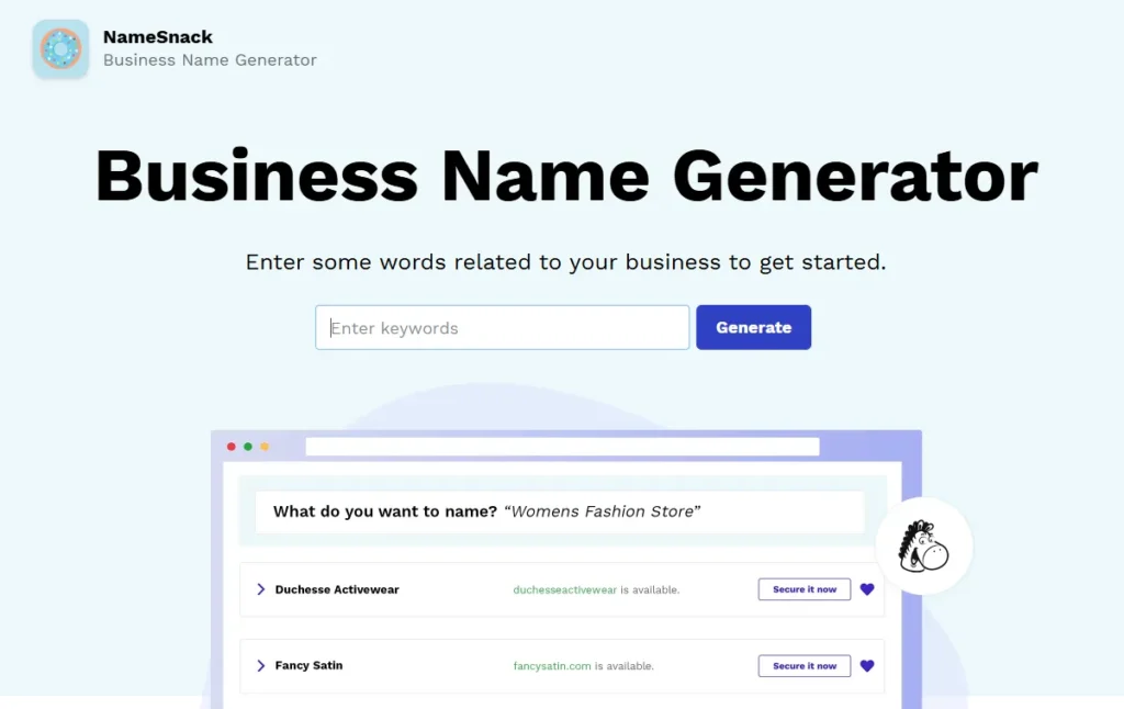 Business Name Generators Namesnack Business Name Generator