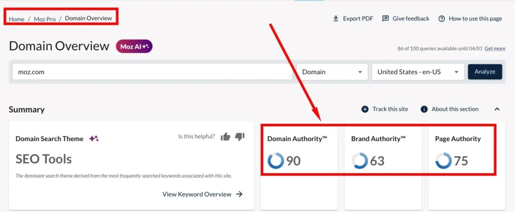 Brand Authority Vs Domain Authority Moz Example - Brand Growth &Amp; Seo