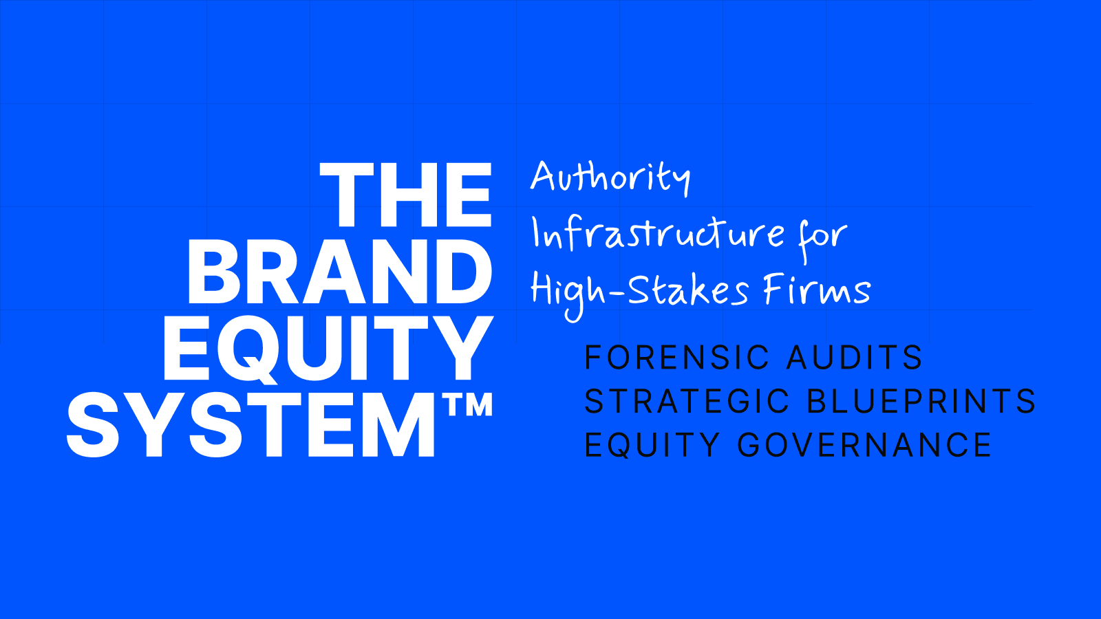 The Brand Equity System Inkbot Design