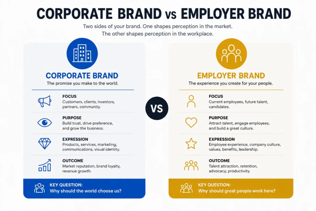 Corporate Brand Vs Employer Brand Corporate Brand Vs Employer Brand